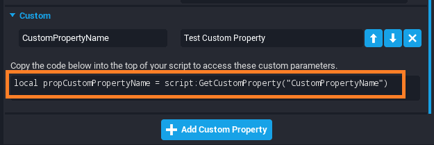 Auto-Generated Custom Property Reference