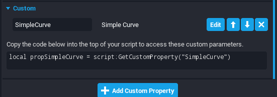 Curve Custom Property