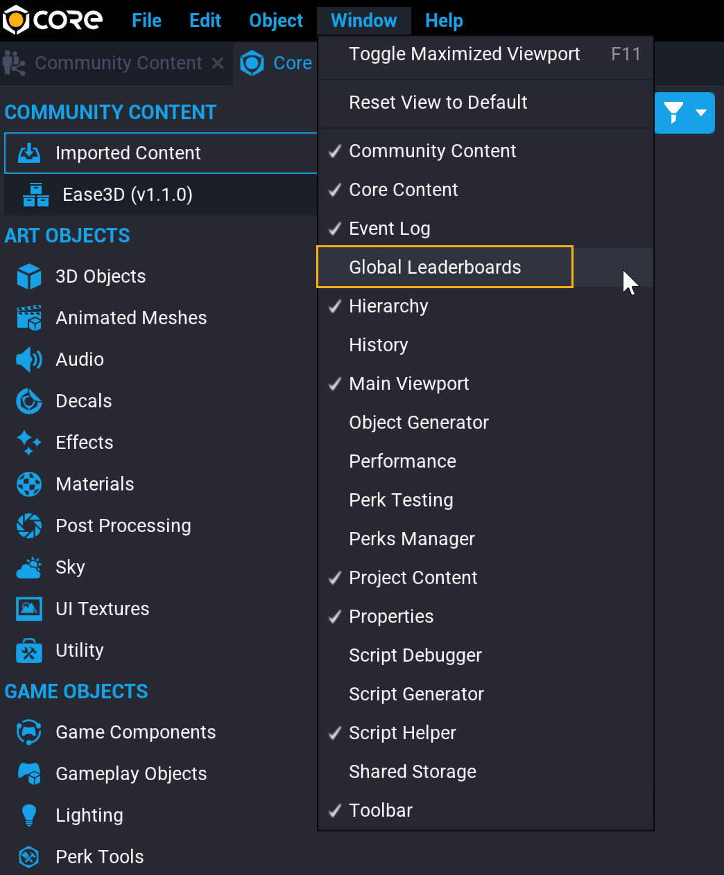 Leaderboards Reference - Core Documentation