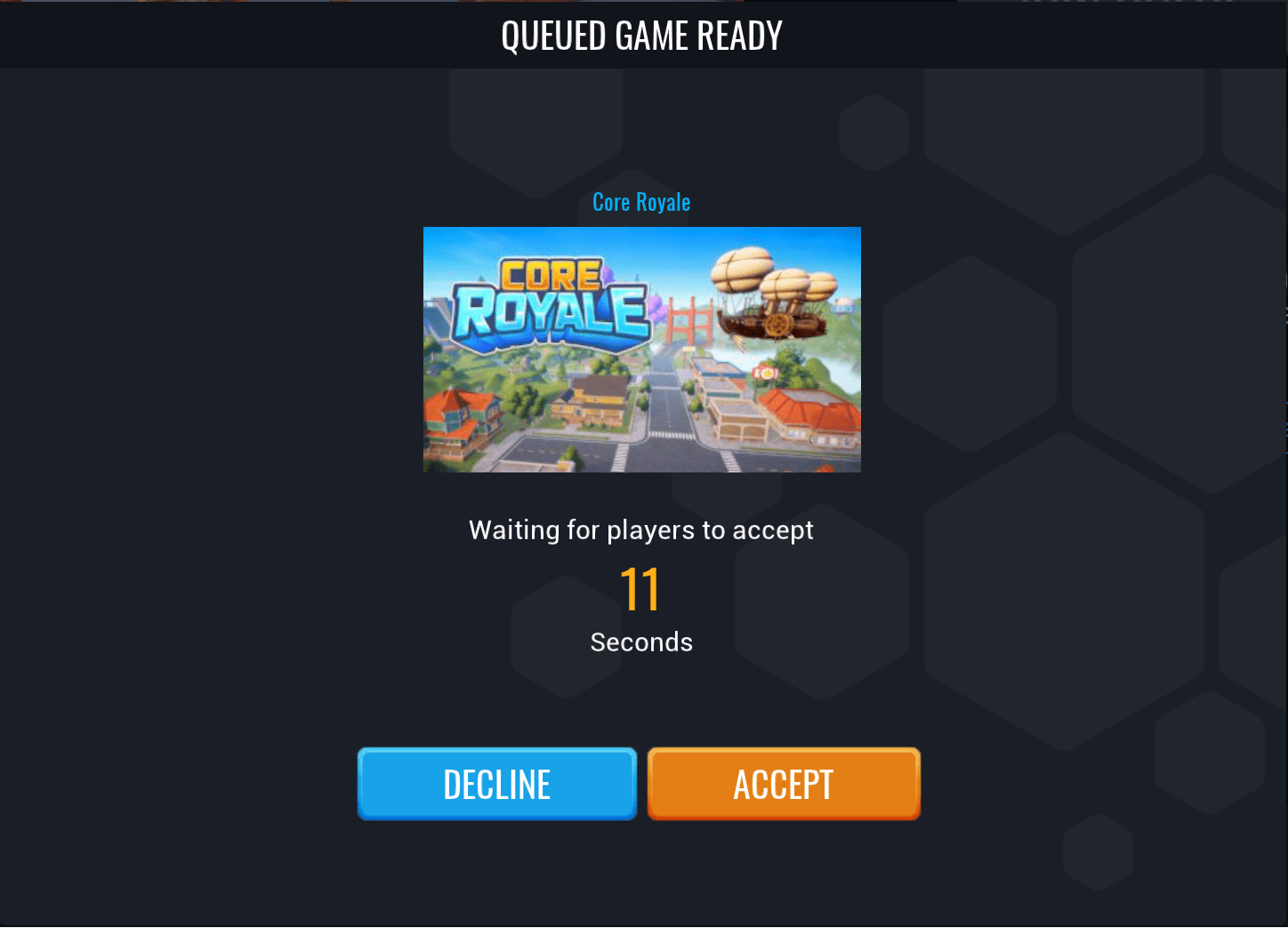 Queued Game Ready pop-up