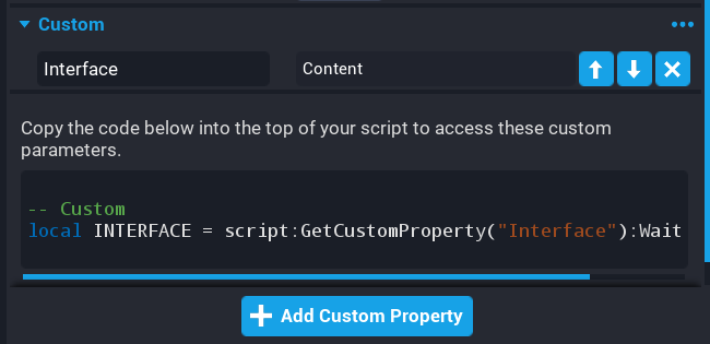 Custom Script UI